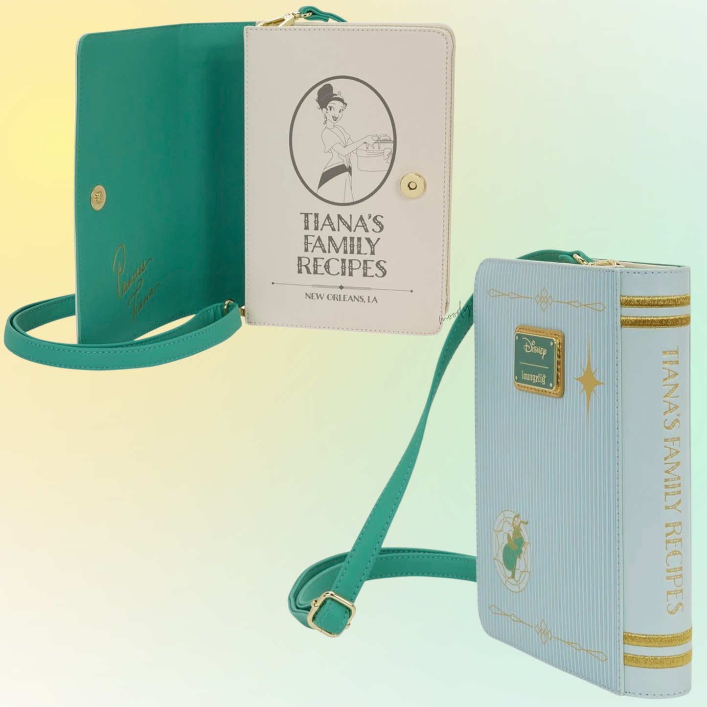 Princess and the Frog Princess Tiana Recipe Book Crossbody Bag