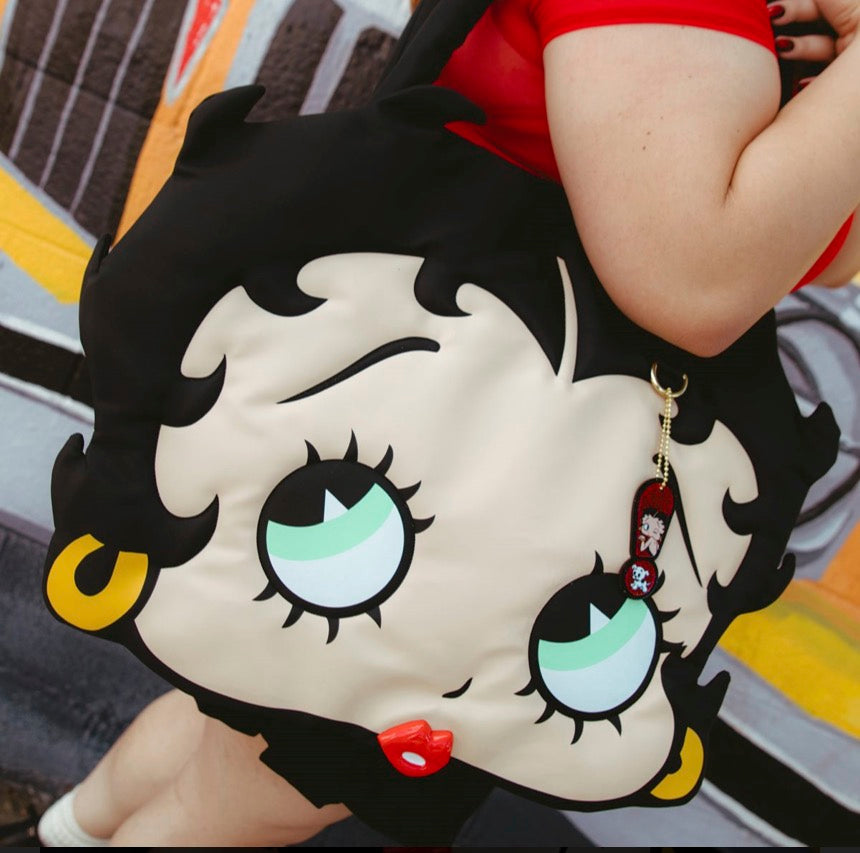Betty Boop Padded Nylon Head Tote Bag
