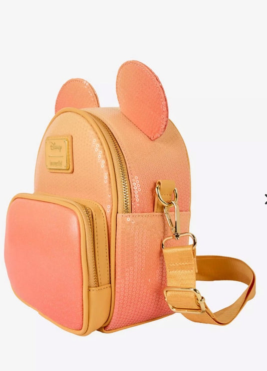 Loungefly Mickey Mouse Ears Ombre Sequin Convertible Mini Backpack