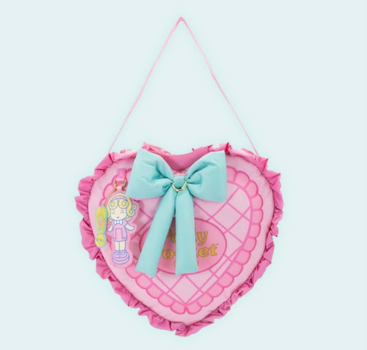 Whatever! Makes You Happy x Polly Pocket Heart Compact Padded Nylon Tote Bag
