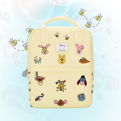 Winnie the Pooh Embroidered Characters Canvas Mini Backpack