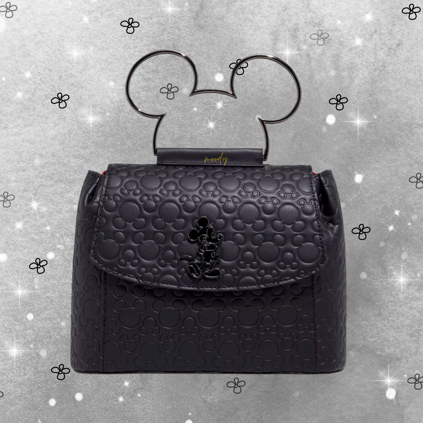 Loungefly Disney Mickey Mouse Debossed Silhouette Crossbody Bag