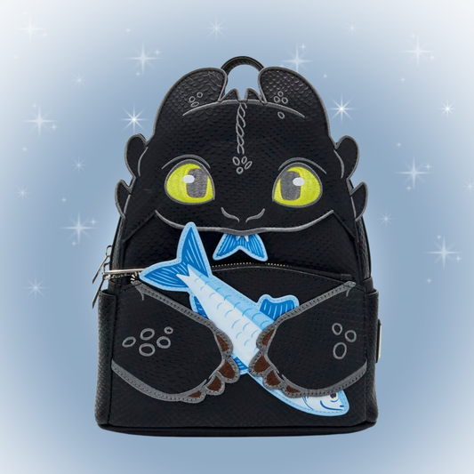 Loungefly DreamWorks How to Train Your Dragon Toothless & Fish Figural Mini Backpack