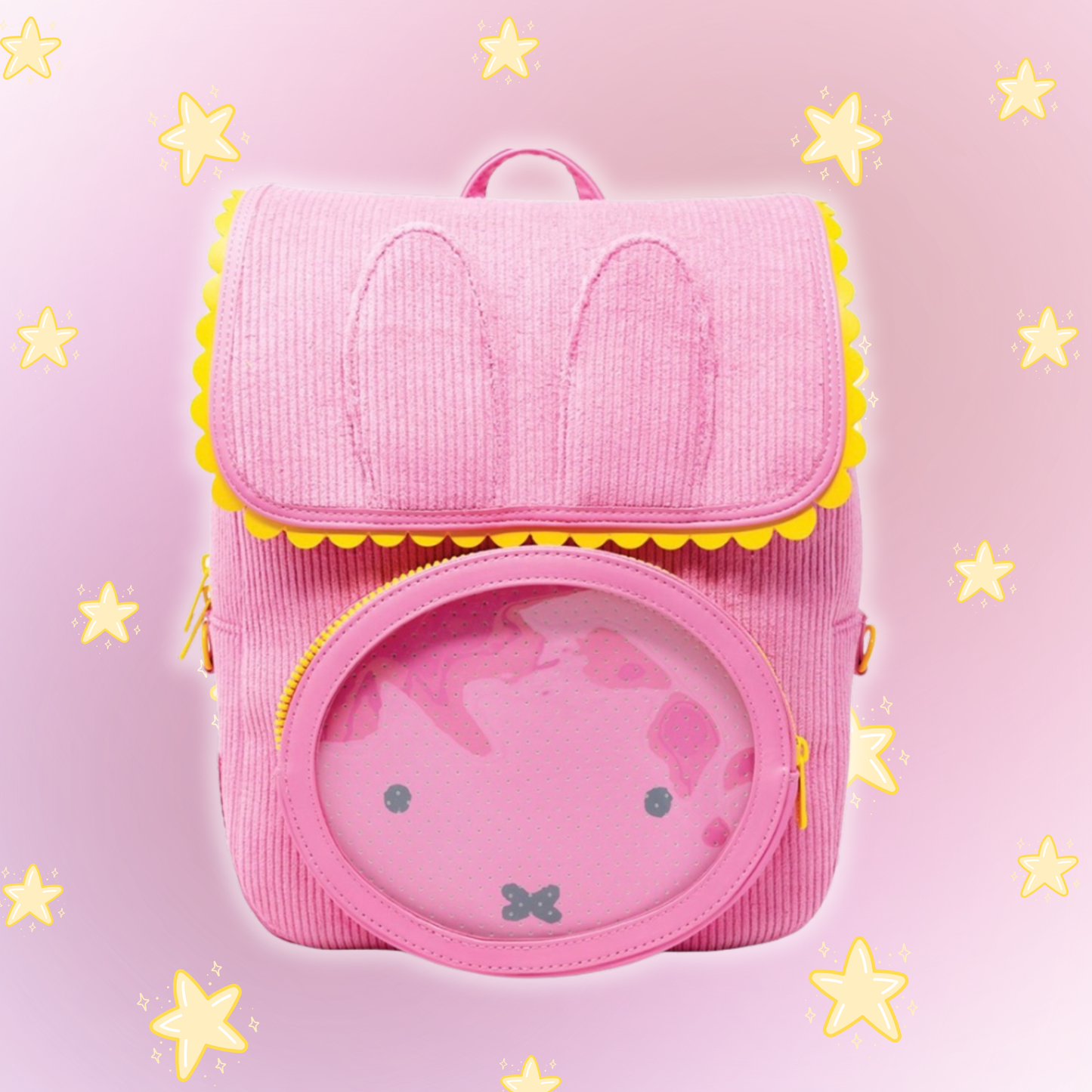 Miffy Corduroy and Faux Leather Pin Trading Backpack