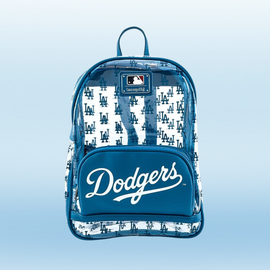 Loungefly MLB LA Dodgers Clear Allover Print Stadium Backpack
