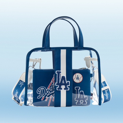 MLB LA Dodgers Clear Tote Crossbody Stadium Bag with Pouch 