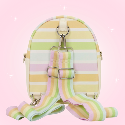 Mickey and Friends Rainbow Stripes Convertible Mini-Backpack