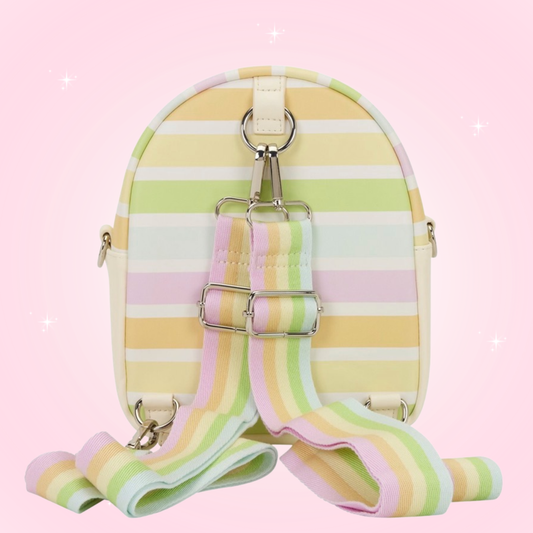 Mickey and Friends Rainbow Stripes Convertible Mini-Backpack
