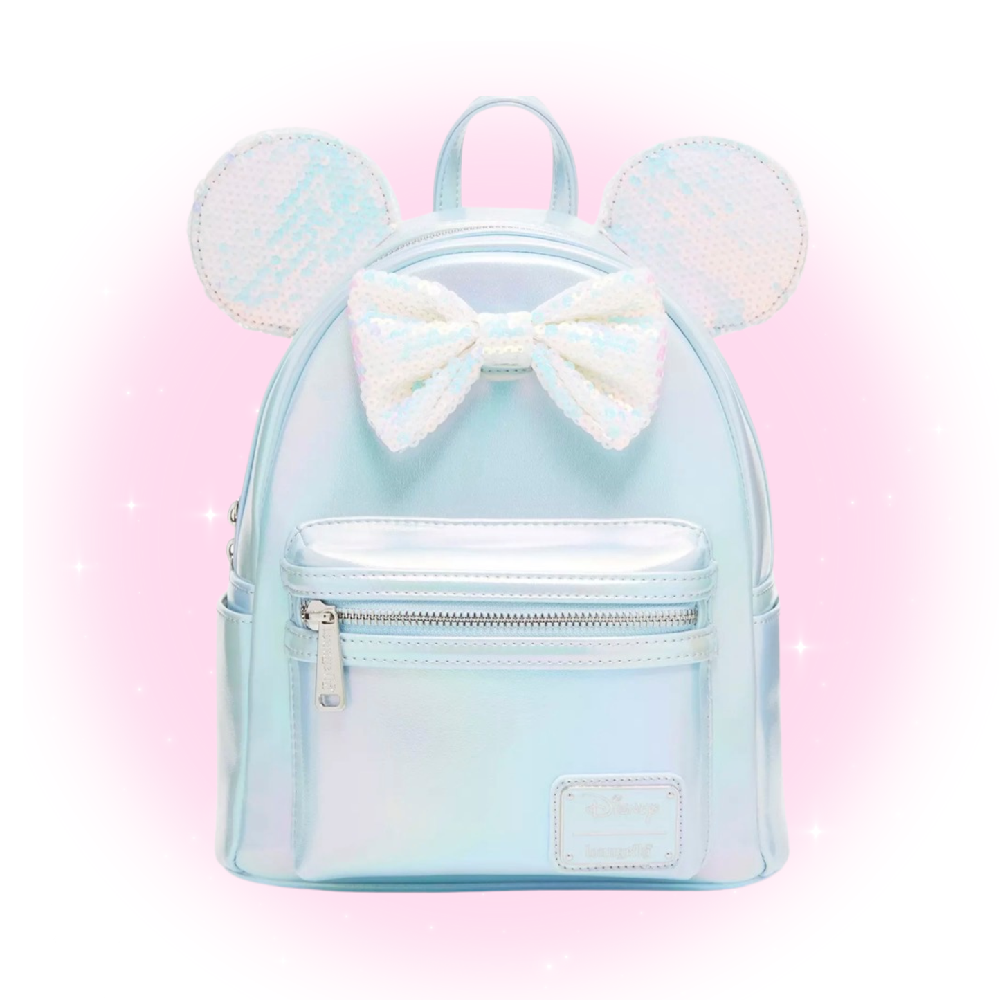 Loungefly Disney Minnie Mouse Iridescent Sequin Ears Mini Backpack