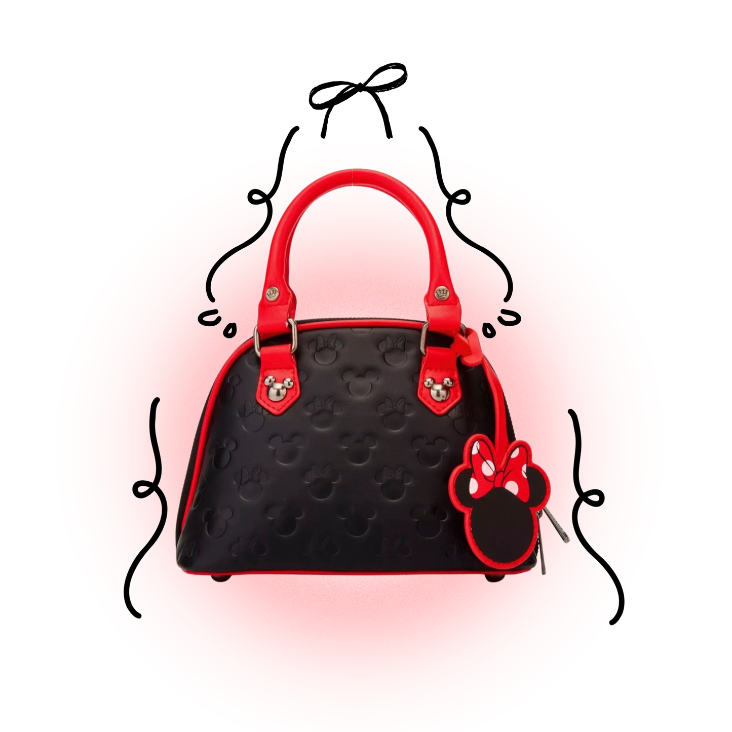 Loungefly Disney Mickey & Minnie Debossed Silhouettes Mini Crossbody Bag