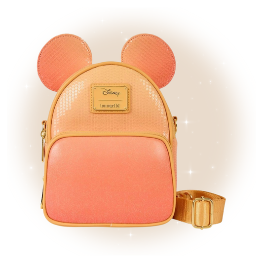 Loungefly Mickey Mouse Ears Ombre Sequin Convertible Mini Backpack