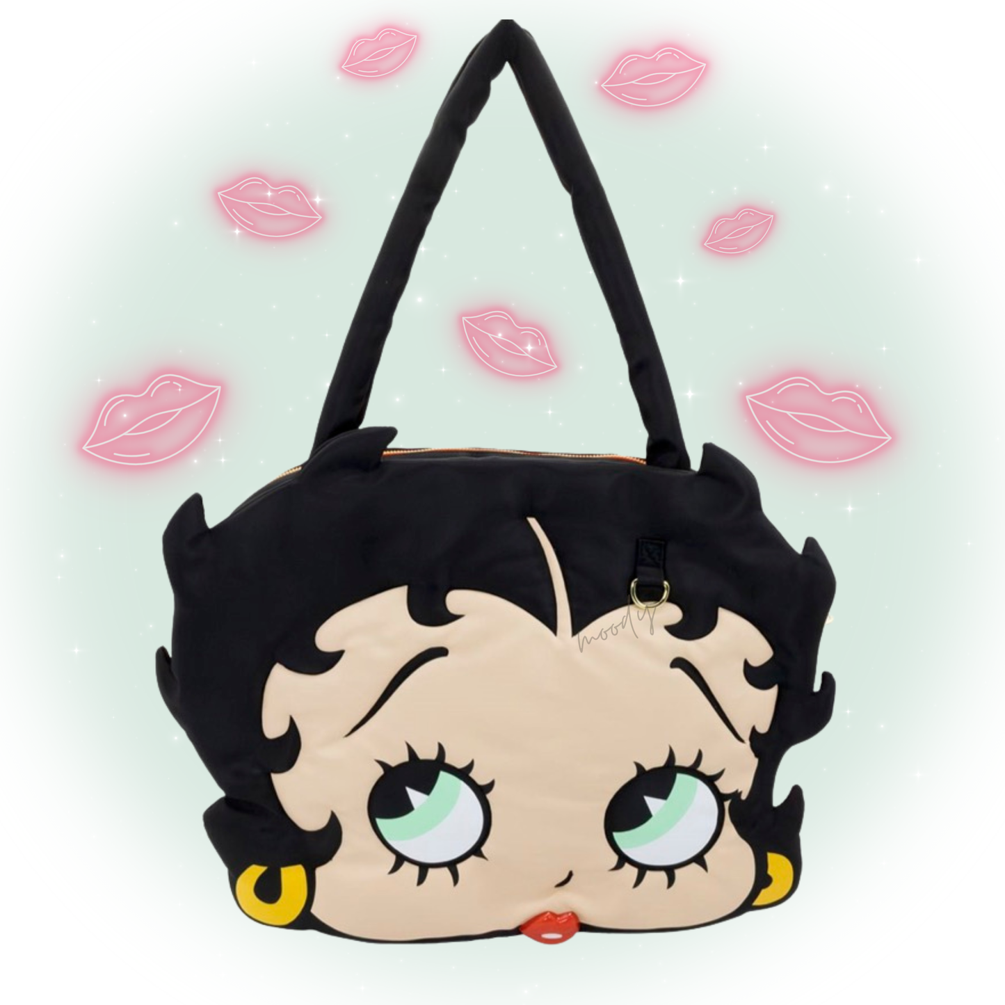 Betty Boop Padded Nylon Head Tote Bag
