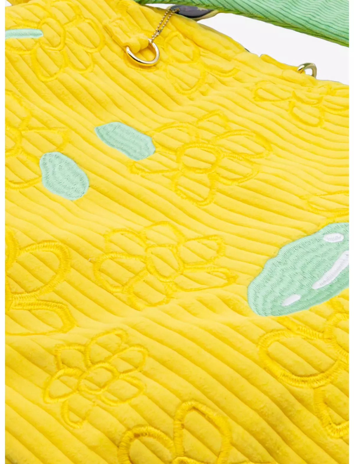Peanuts Sherbert Spring Pins and Patches Baguette Corduroy Bag