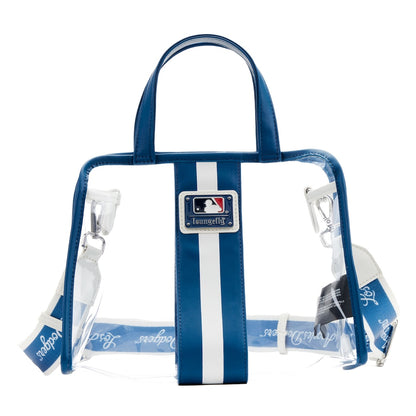 MLB LA Dodgers Clear Tote Crossbody Stadium Bag with Pouch 