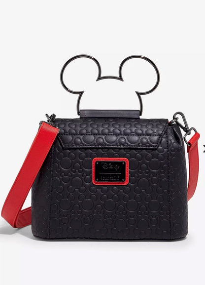 Loungefly Disney Mickey Mouse Debossed Silhouette Crossbody Bag