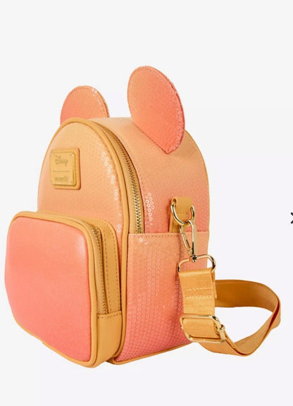 Loungefly Mickey Mouse Ears Ombre Sequin Convertible Mini Backpack