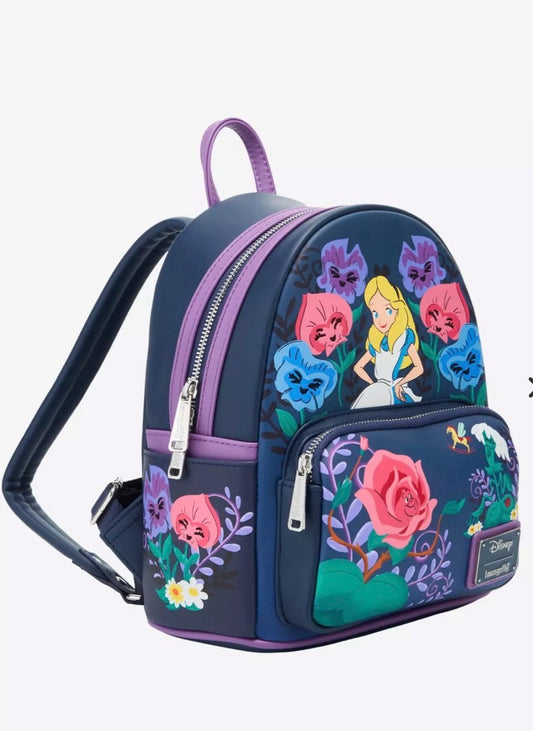 Loungefly Disney Alice in Wonderland Alice & Flowers Mini Backpack