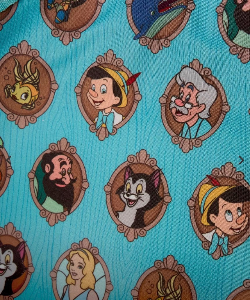 Loungefly Disney Pinocchio Wood Frame Portrait Figural Mini Backpack