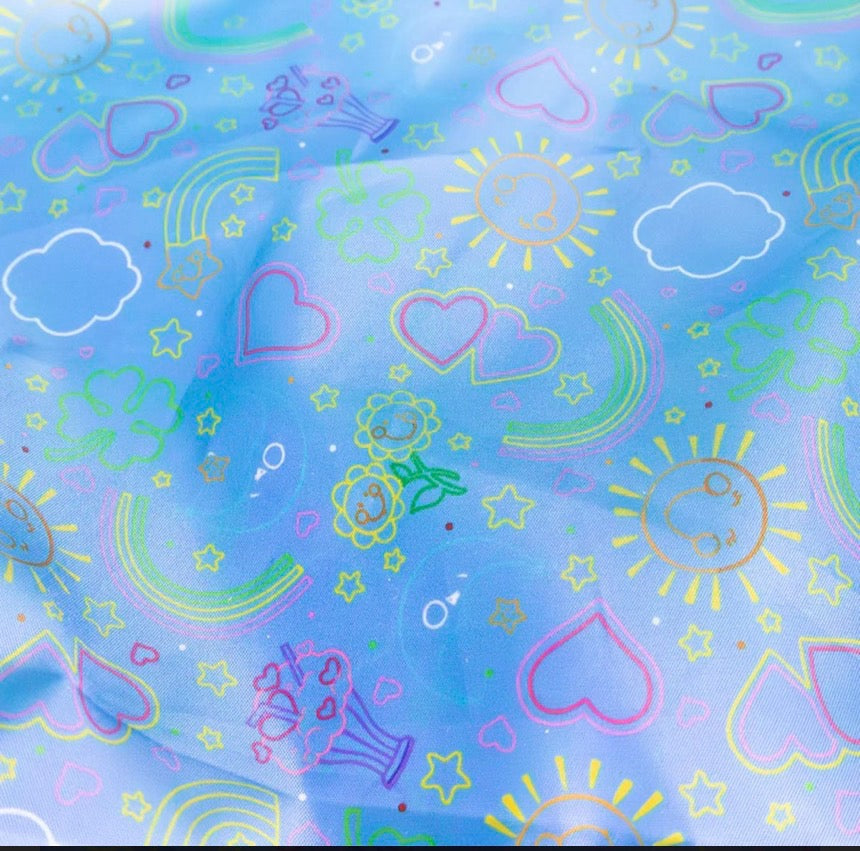 Care Bears and Clouds Quilted Nylon Tote Bag