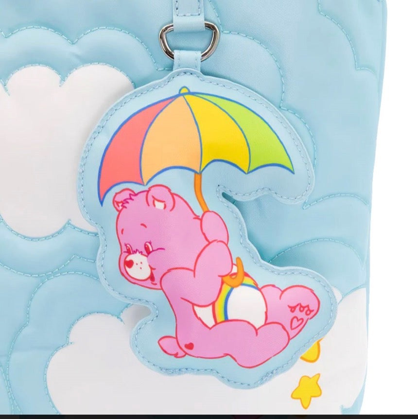Care Bears and Clouds Quilted Nylon Tote Bag