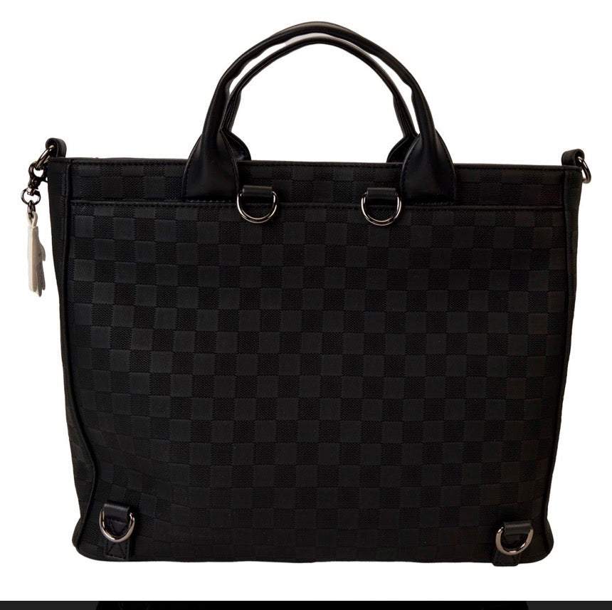 Disney Mickey Ear Checkerboard Convertible Tote Bag