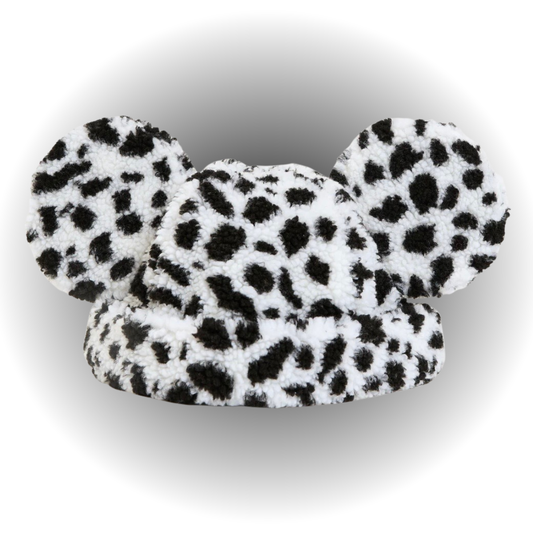 Dalmatian Print Mickey Sherpa Beanie