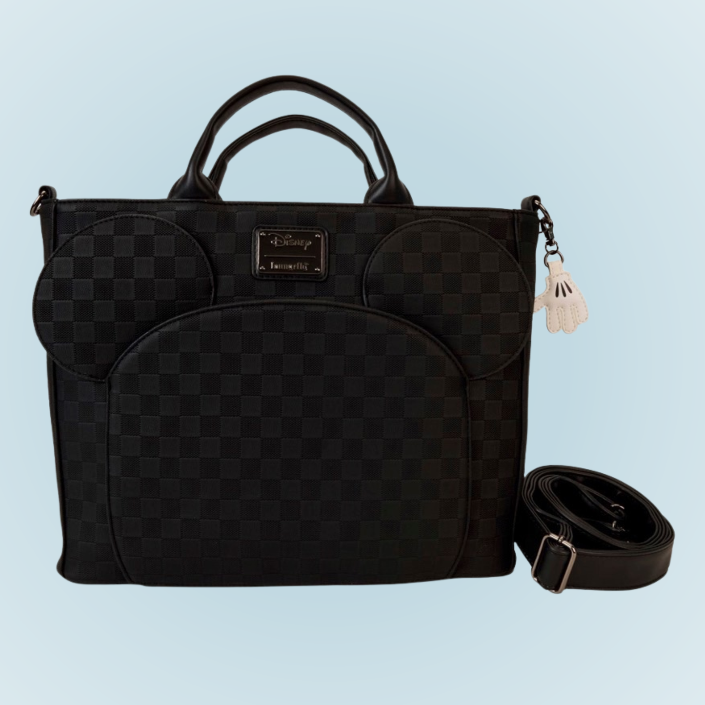 Disney Mickey Ear Checkerboard Convertible Tote Bag