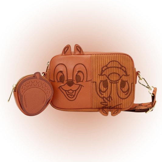 Chip 'n' Dale Corduroy Sling Crossbody Bag with Coin Bag