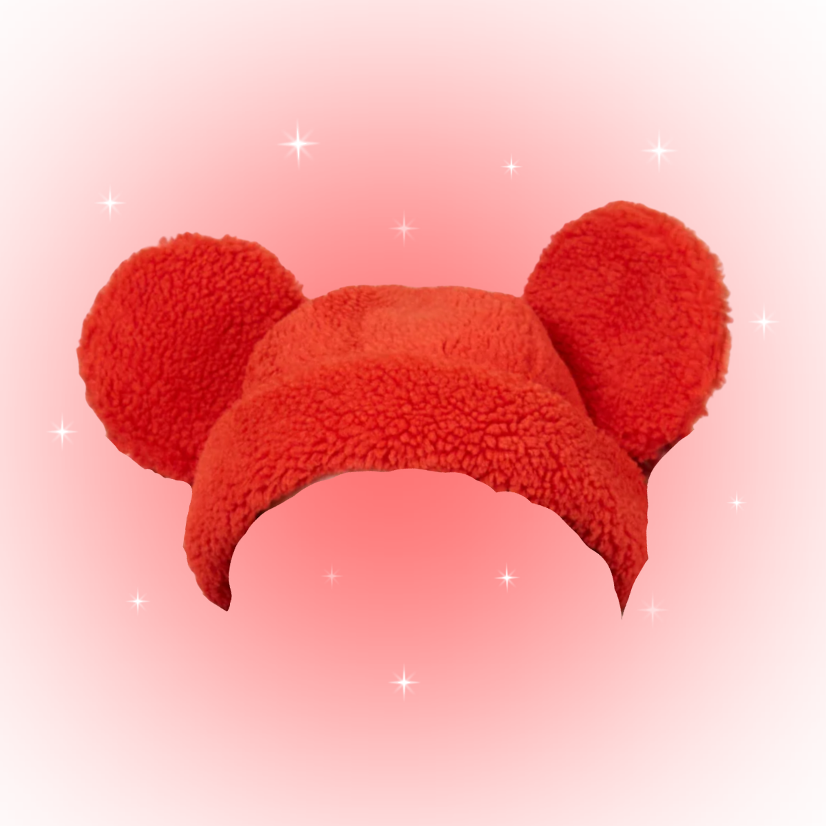 Mickey Sherpa Beanie-Red