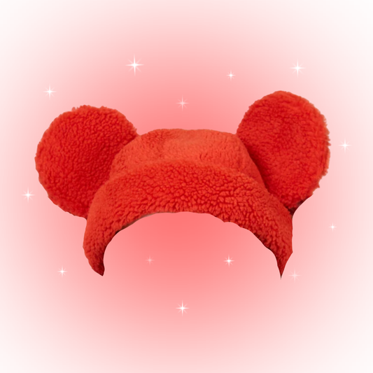 Mickey Sherpa Beanie-Red